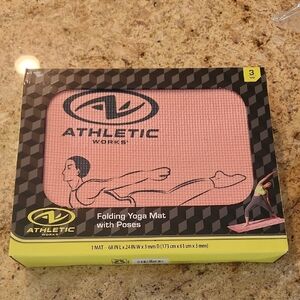 Athletic Works Pink Folding Yoga Mat